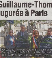 Inauguration Alle Guillaume-Thomas Raynal